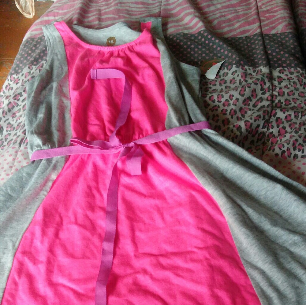 Grey/pink kids dress